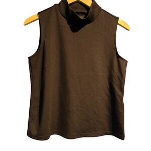 Casly Lamiit Size Medium Sleeveless Top NWT Black Soft Stretchy Quality Layering